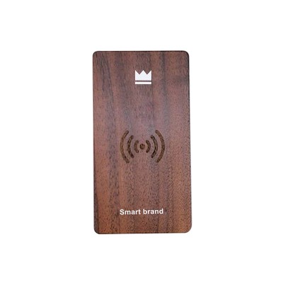 ZOGI Private walnut wood wireless powerbank 5000mah eco friendly 10000mah wood powerbank wireless charger with type C