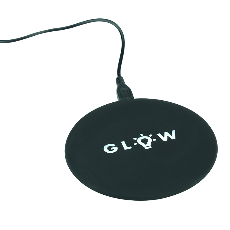 Newest QI Wireless Charger 5W Light Logo Softtouch Surface Promotional Charger for Corporate Gifts